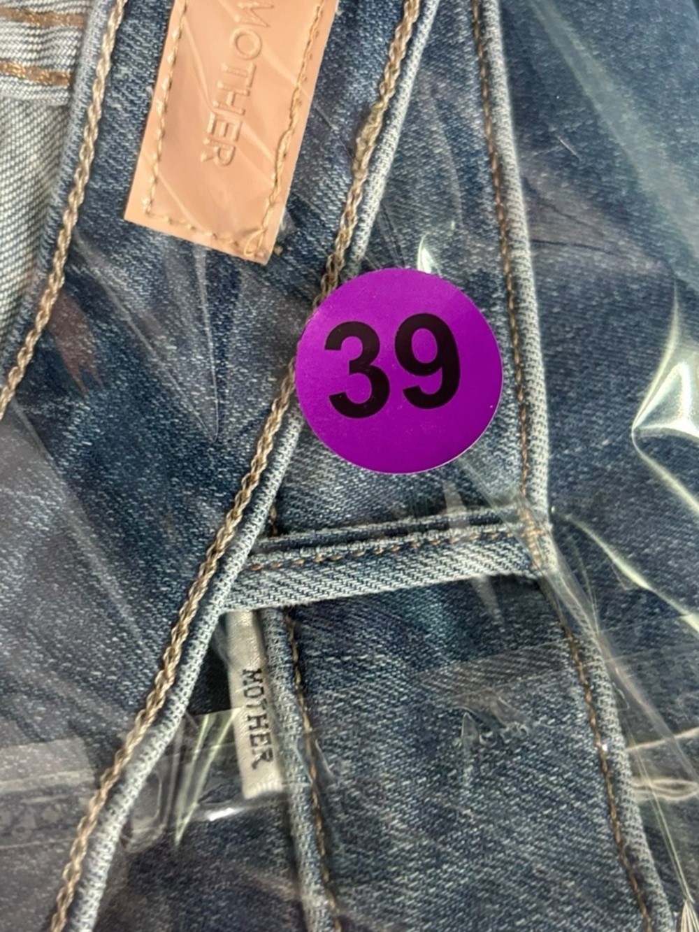 Mother The Hustler Ankle Fray High Rise Stretch Denim Jeans in Healing Jar SZ 30 - Picture 16 of 16